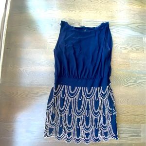 Navy and beaded dress